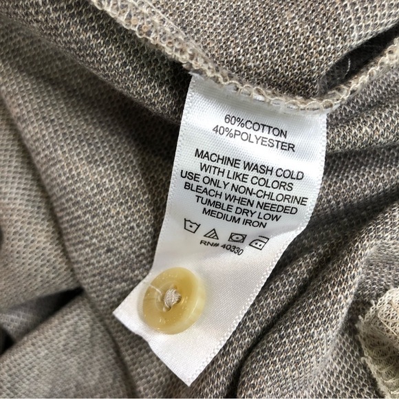 NWT Haggar argyle collared polo sweater two button oatmeal heather Size XXL - Picture 6 of 8